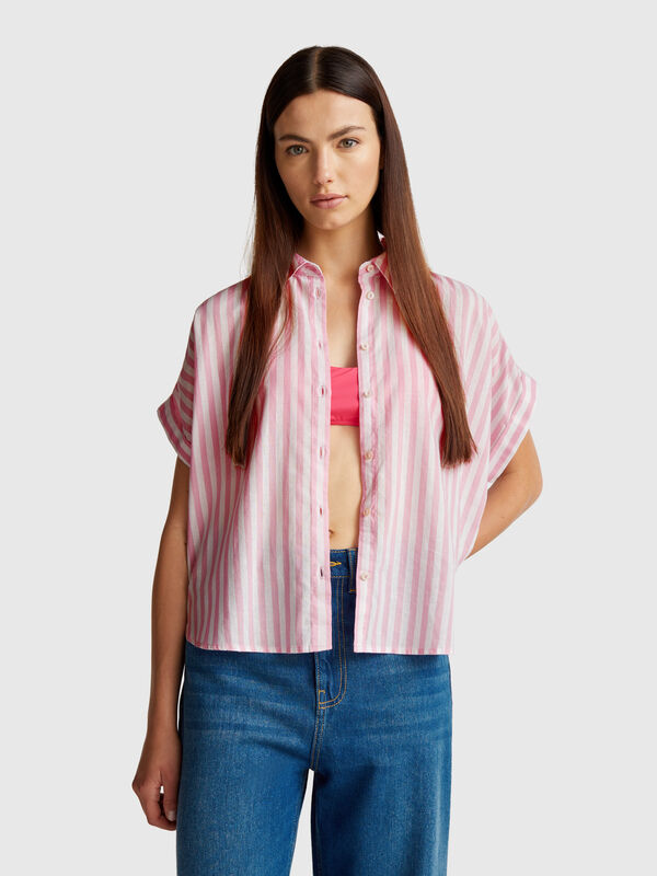 Gestreiftes Hemd mit bequemer Passform Damen