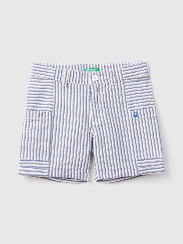 Striped shorts with pockets Junior Boy