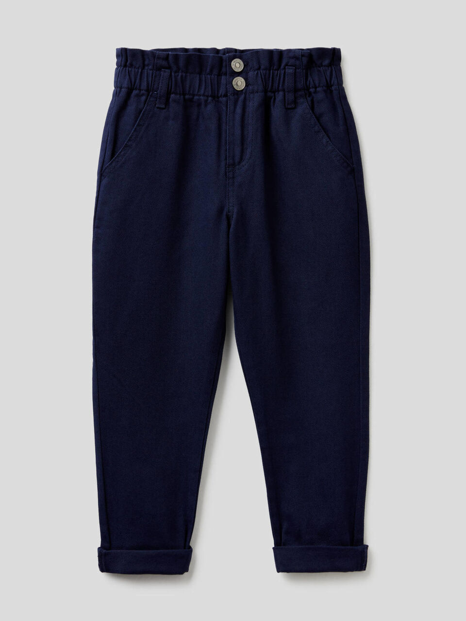 Pantalon paperbag en coton bio image number 1