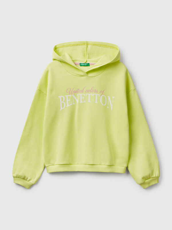 Sweatshirt mit Druck und Kapuze  Mädchen