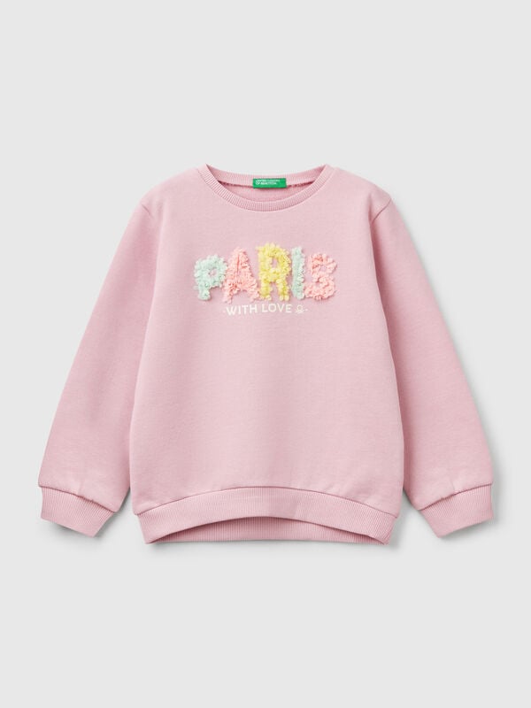 Sweat avec application effet pétale Filles