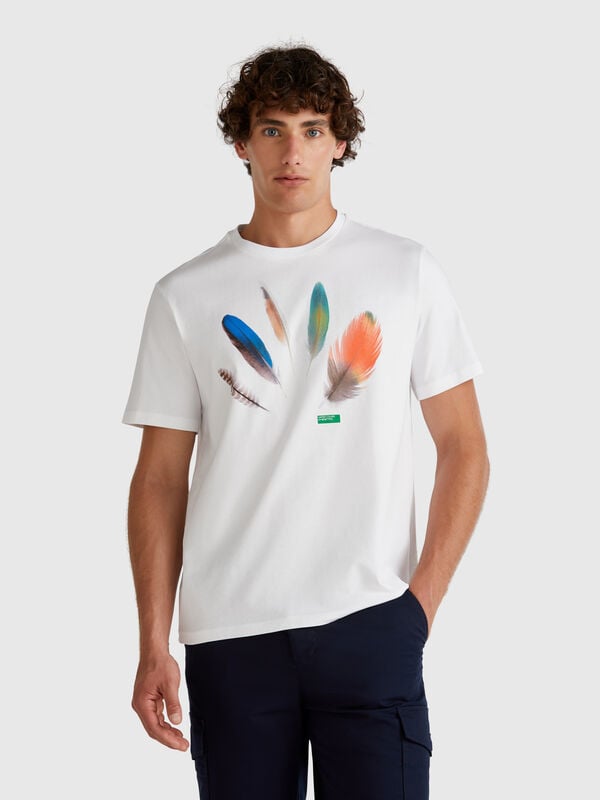 T-shirt avec imprimé photographique Homme