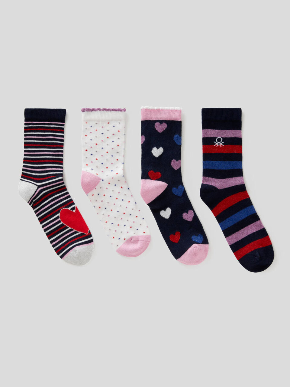 Four pairs of patterned socks image number 1