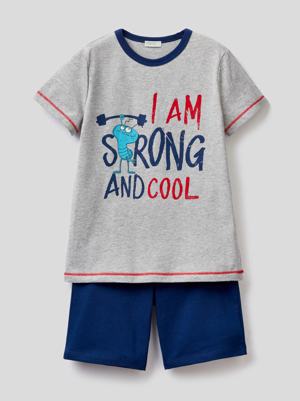 Pyjama mit Bermuda und T-Shirt aus Baumwolle image number 1