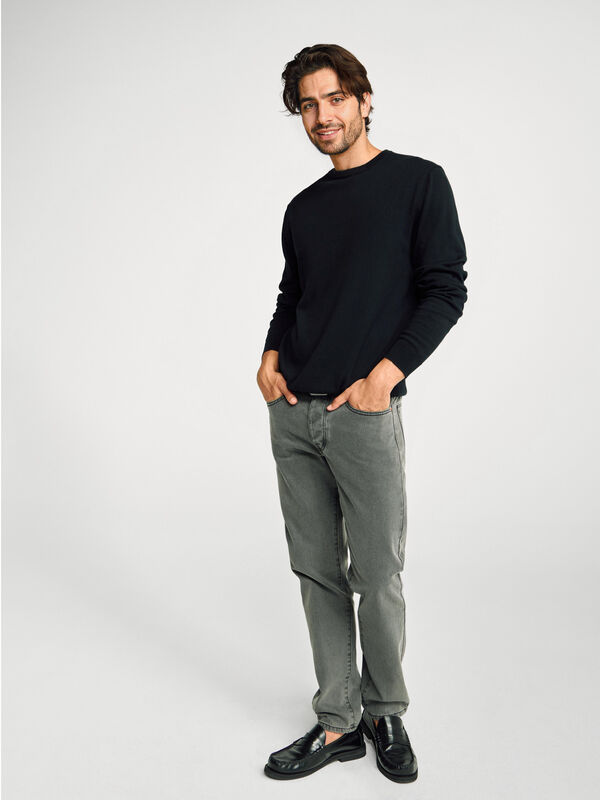 Pullover mit Rundhalsausschnitt aus 100 % Baumwolle Herren