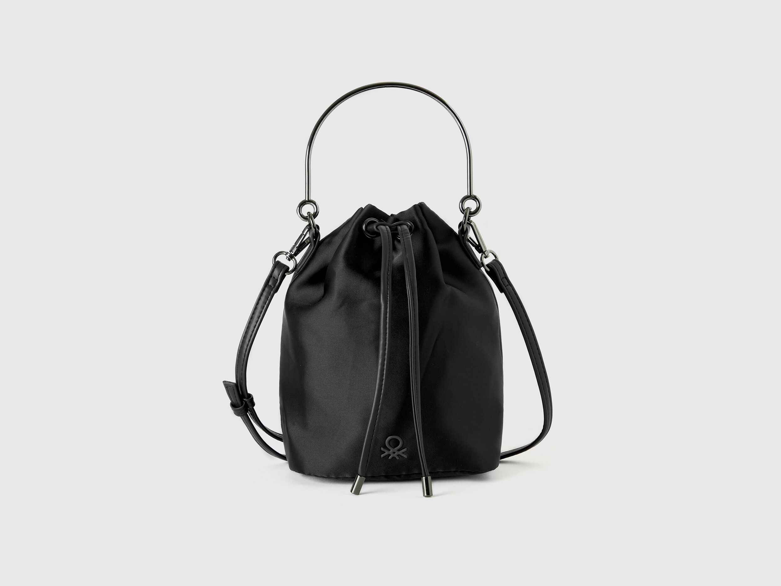Bucket bag in recycled fabric Black Benetton