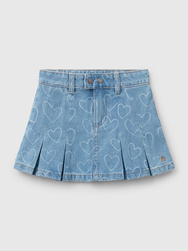 Jupe en jean à plis Filles