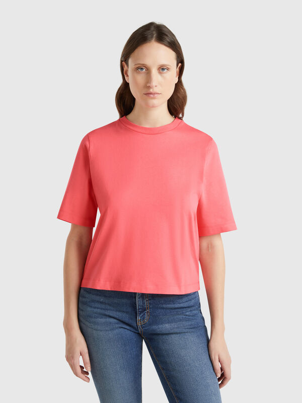 T-Shirt boxy fit, 100% Baumwolle Damen