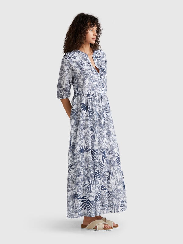 Robe à imprimé tropical Femme