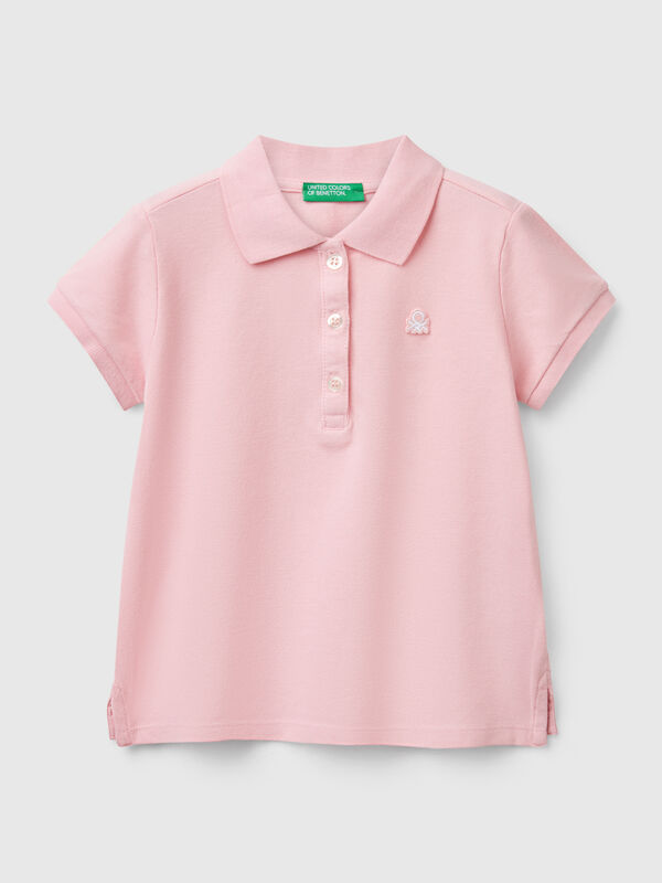 Kurzärmeliges Poloshirt aus Baumwolle Mädchen