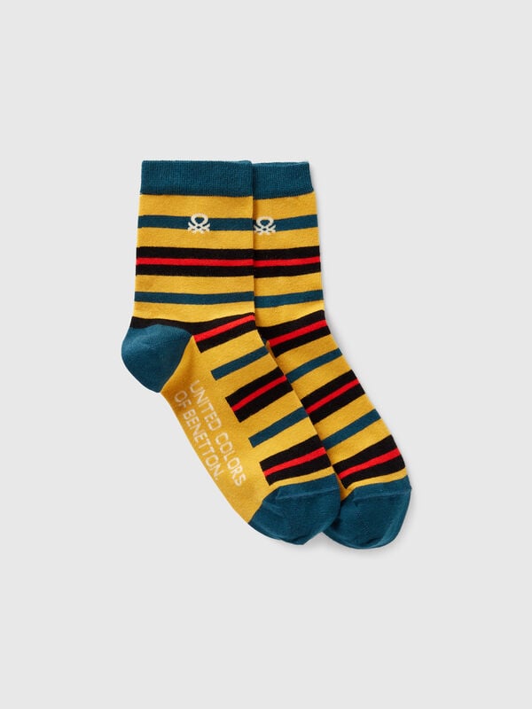 Chaussettes à rayures multicolores