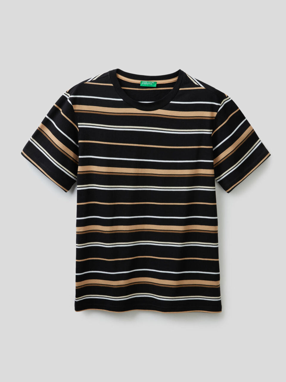 T-Shirt aus 100% Baumwolle mit Streifen image number 1