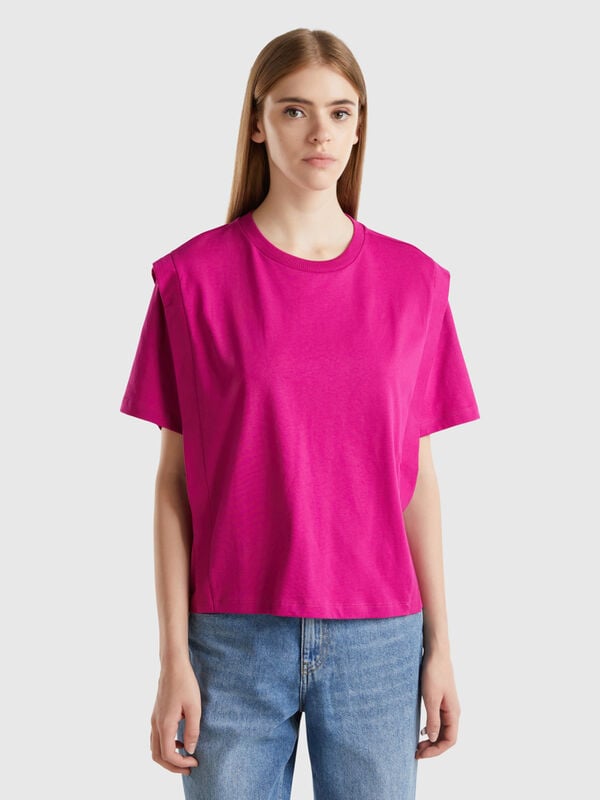 T-shirt regular plissé Femme