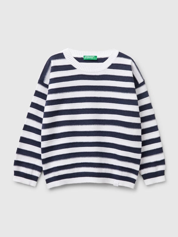 Gestreifter Pullover aus Baumwollmischung Jungen