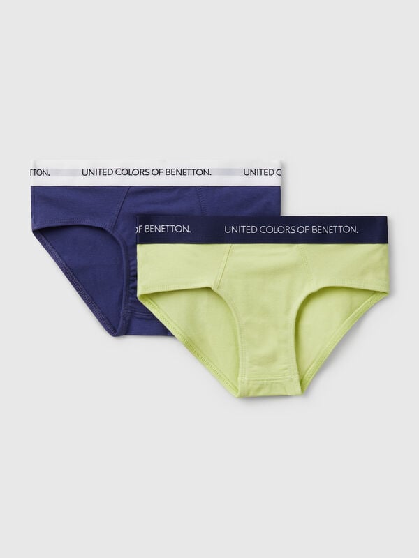Zwei Slips mit Logo-Gummizug Jungen
