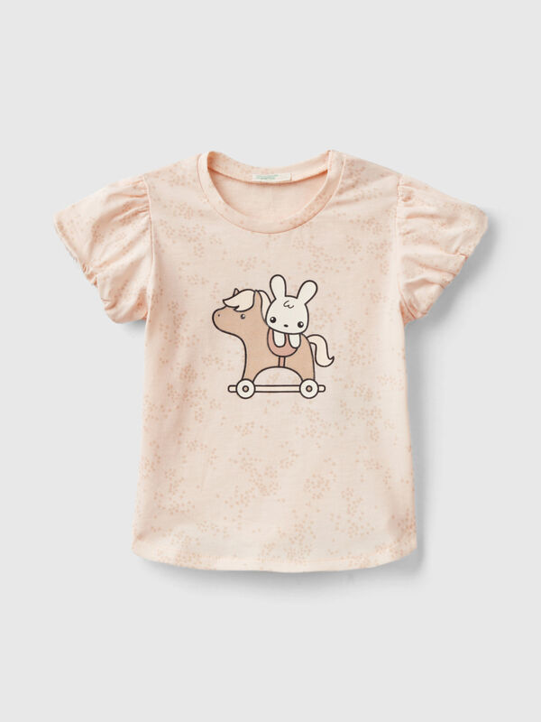 T-Shirt mit Häschen-Druck Newborn