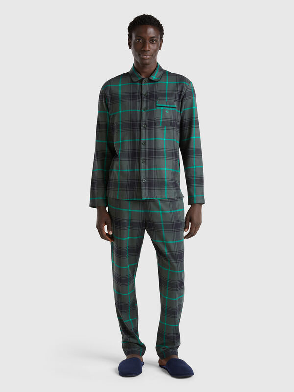 Pyjama tartan en flanelle Homme