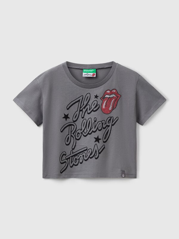 "The Rolling Stones" cropped t-shirt Junior Girl