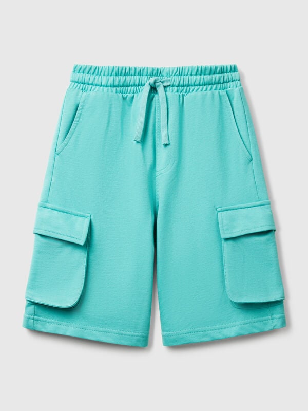 Cargo shorts in light sweat fabric Junior Boy