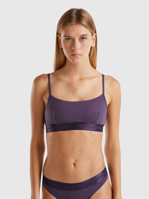 Bra in organic stretch cotton Women