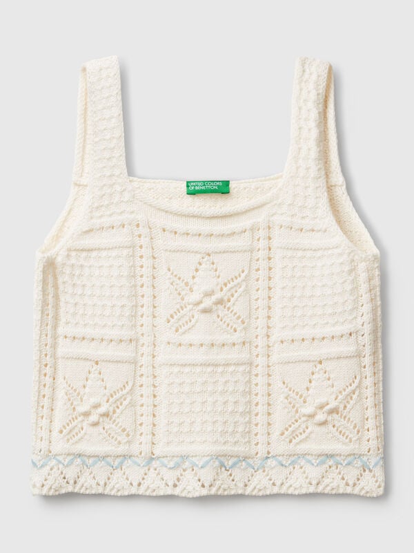 Gestricktes Oberteil mit Sternen Mädchen