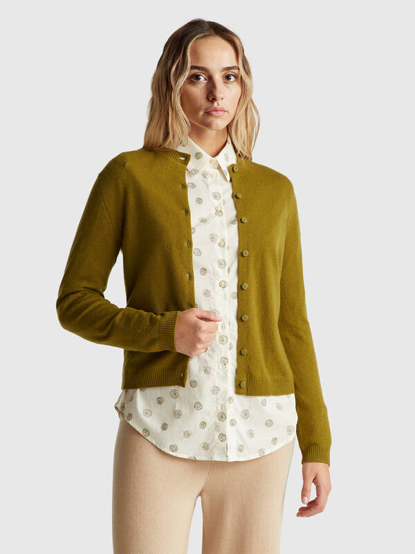 Cardigan in wool and cashmere blend Women