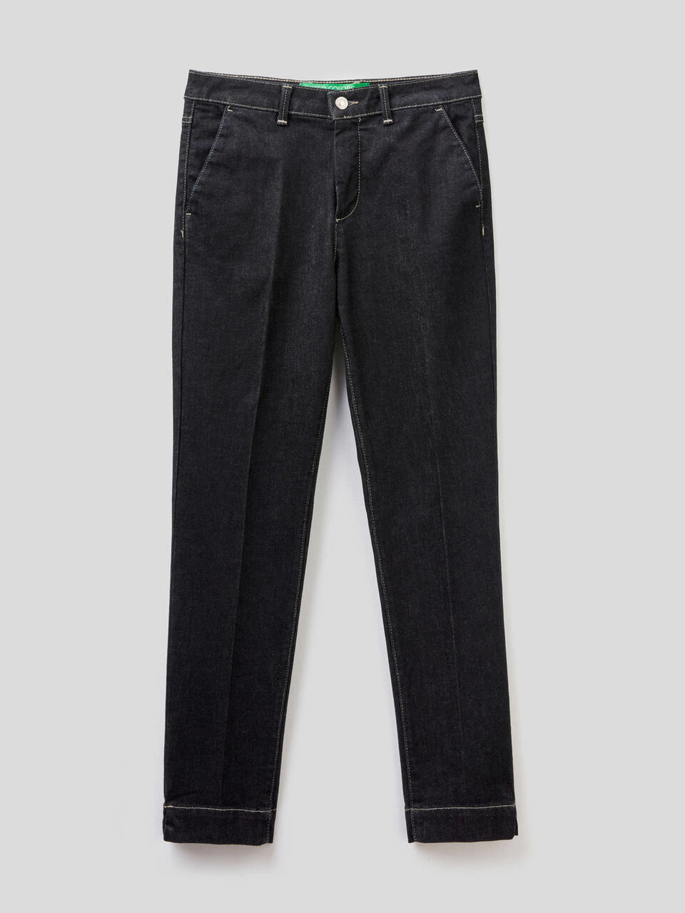 Slim fit denim chinos image number 1