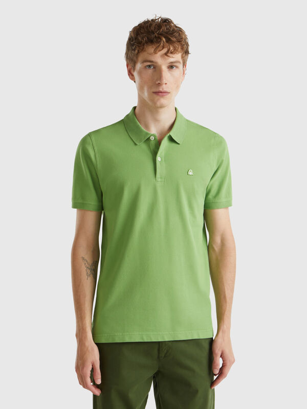 Slim Fit Poloshirt in Olivgrün Herren