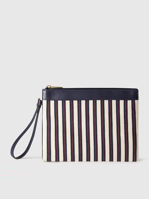 Grande enveloppe rayée Femme