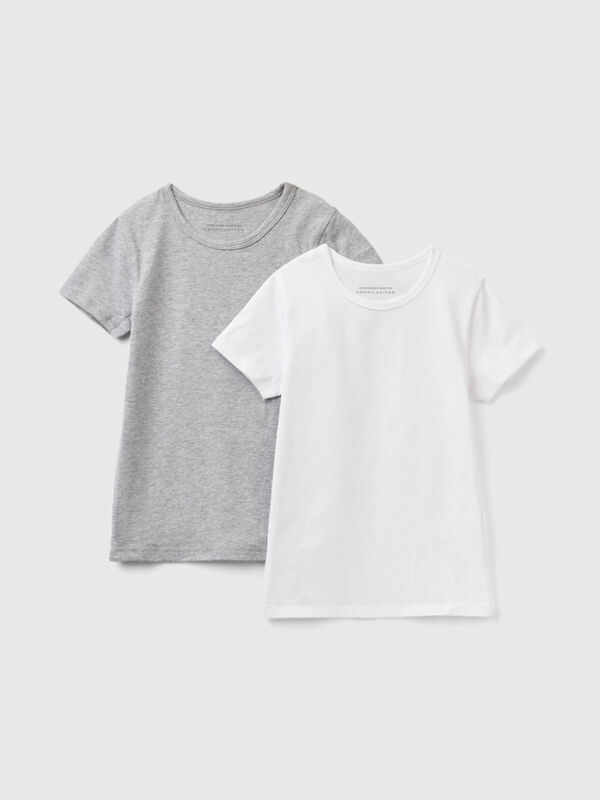 Deux T-shirts en coton bio stretch Garçon
