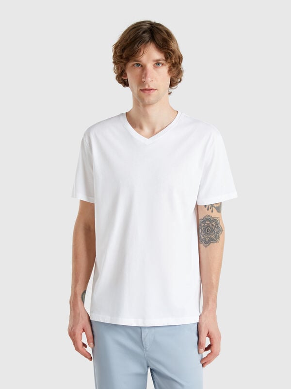 T-shirt en coton à longues fibres Homme
