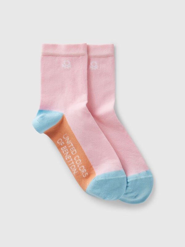 Farbblocksocken