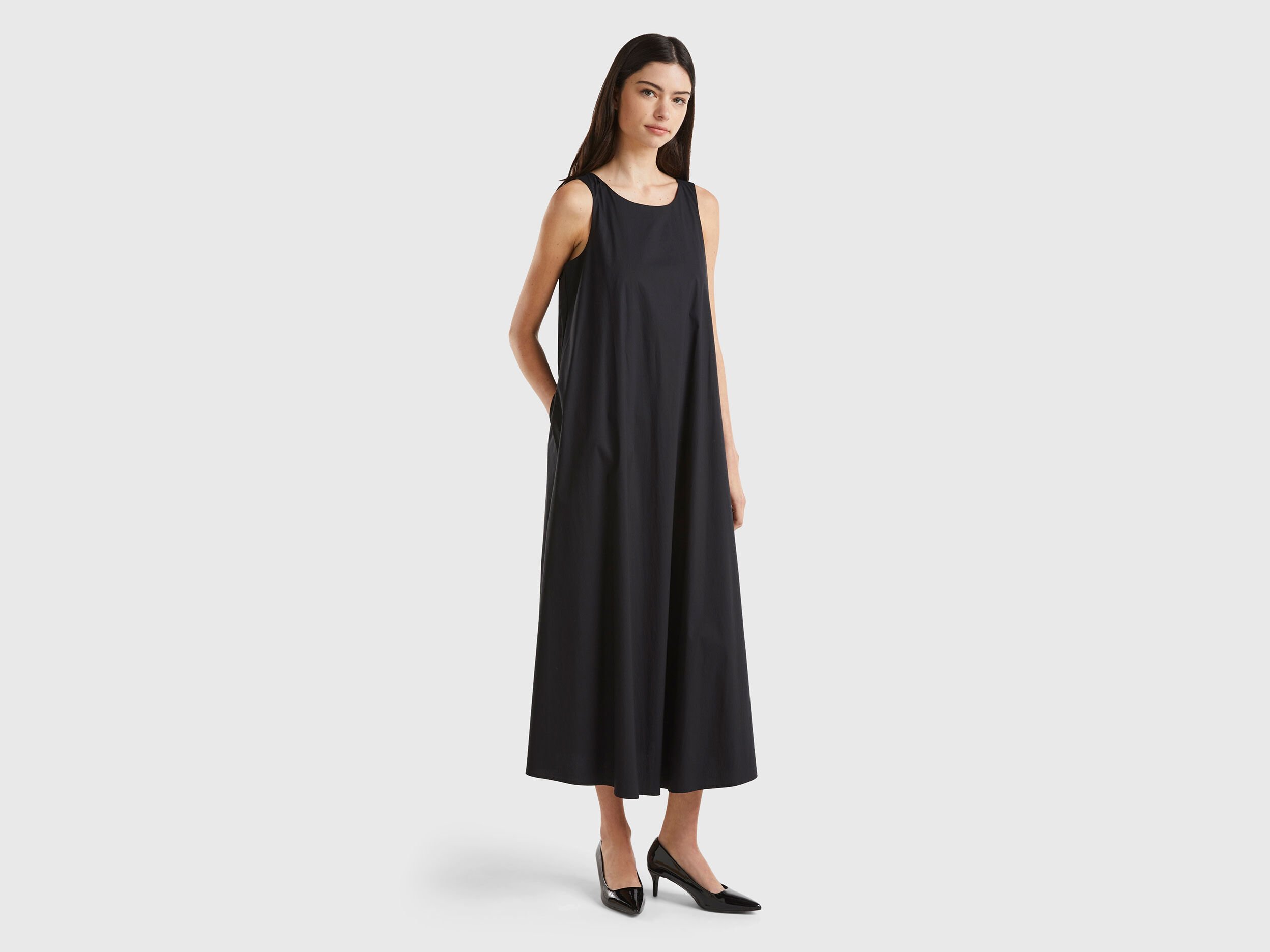 Robe longue sans manches Noir Benetton