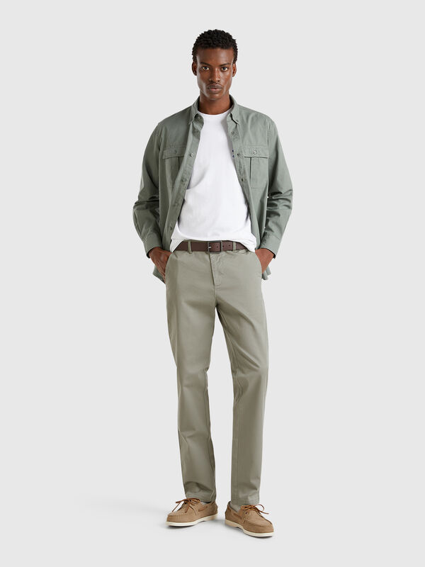 Chino coupe slim en coton stretch Homme