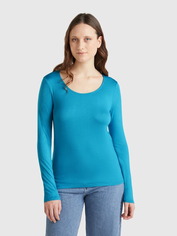 T-shirt coupe slim en viscose stretch Femme