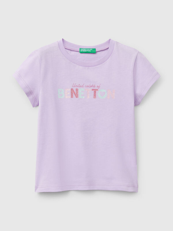 T-Shirt mit Glitzerdruck Mädchen