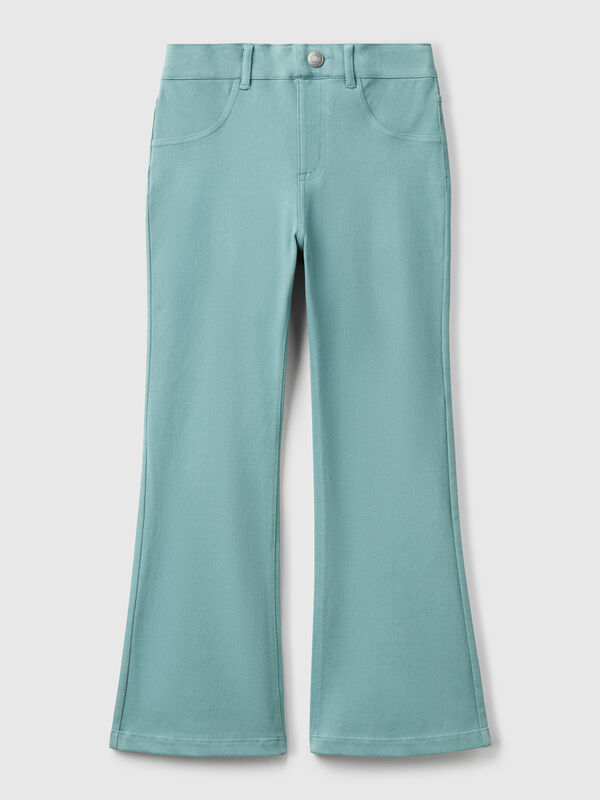 Pantalon évasé en coton stretch Filles