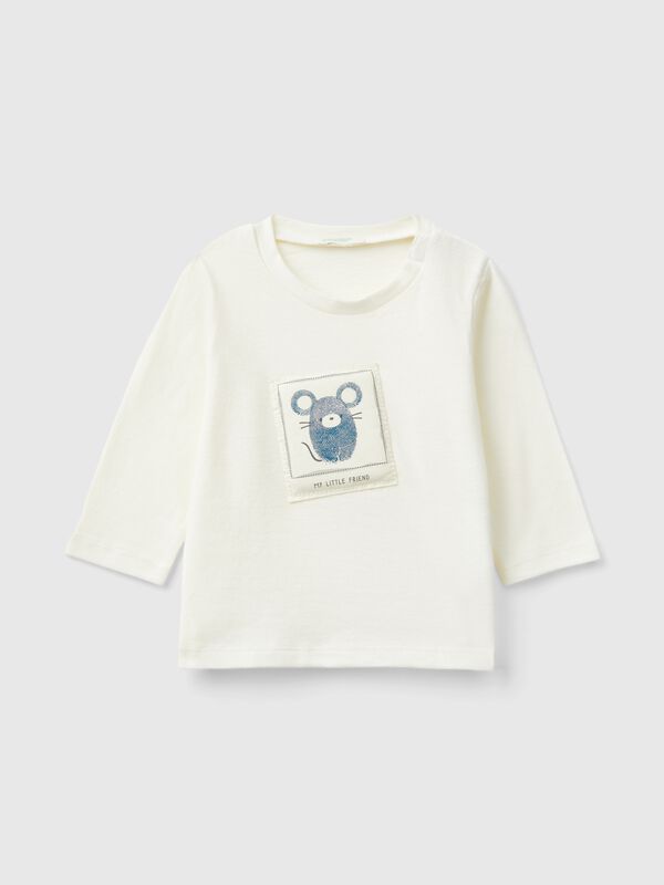 T-Shirt mit Tier-Patch Newborn