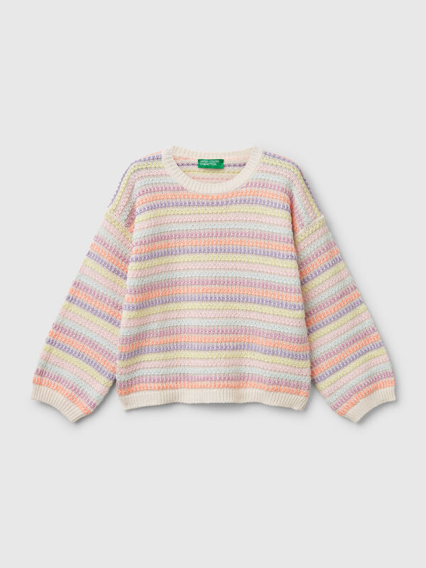 Pull rayé multicolore Filles