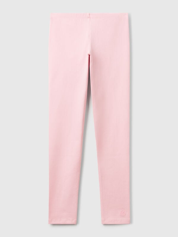 Leggings en coton extensible avec logo Filles