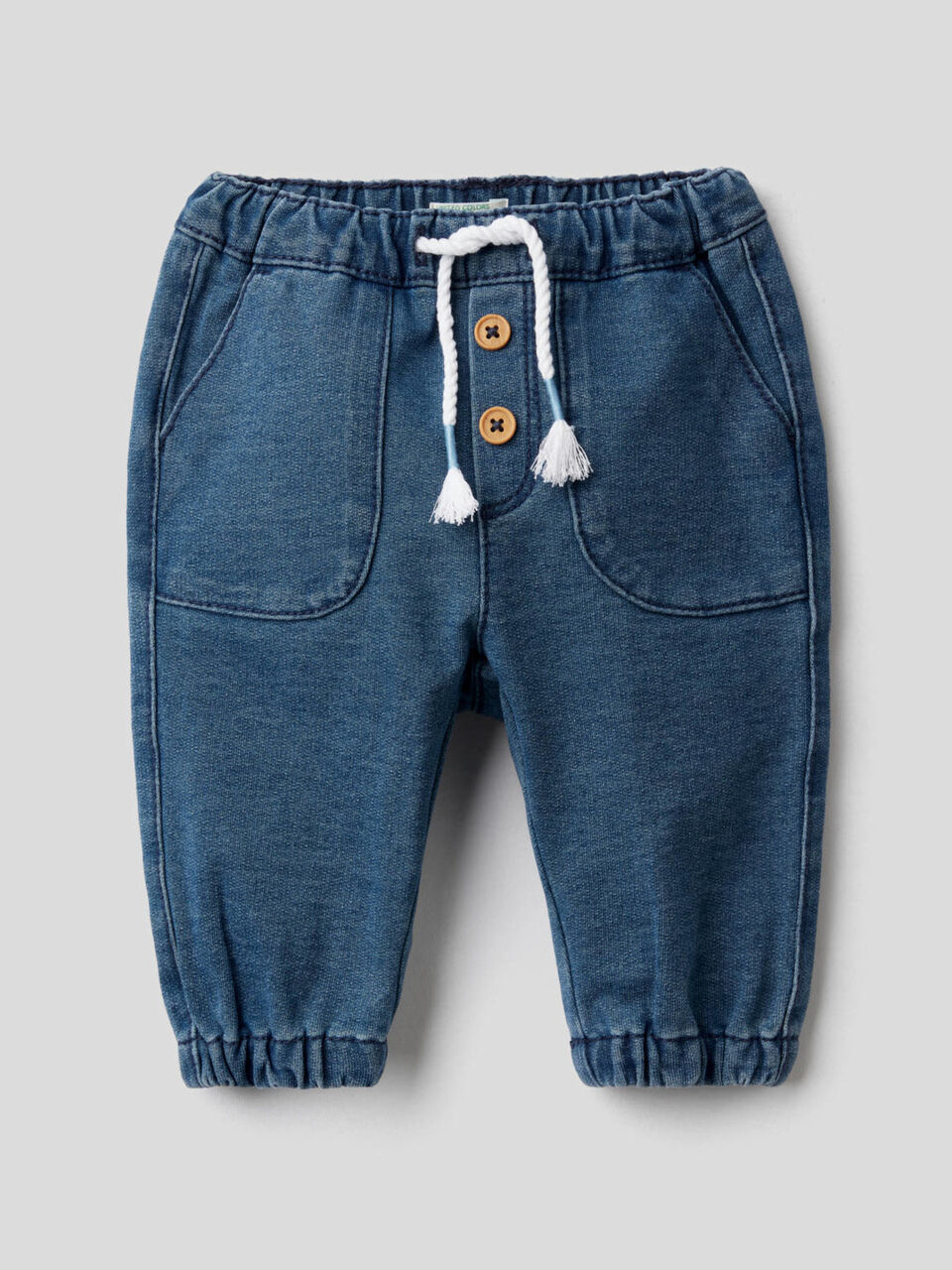 Hose aus Sweatstoff mit Denim-Effekt image number 1