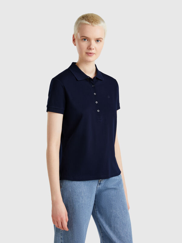 Polo coupe slim en coton stretch Femme
