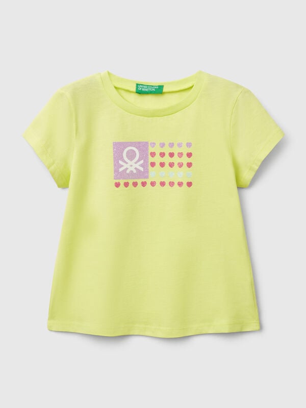 T-shirt with glitter print Junior Girl