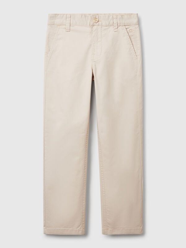 Slim fit chinos in stretch cotton Junior Boy