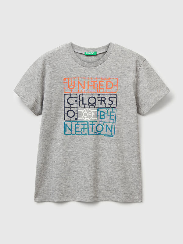 Baumwoll-T-Shirt mit Aufdruck Jungen
