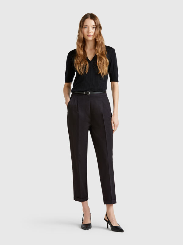 Hose aus Stretch-Baumwolle Damen