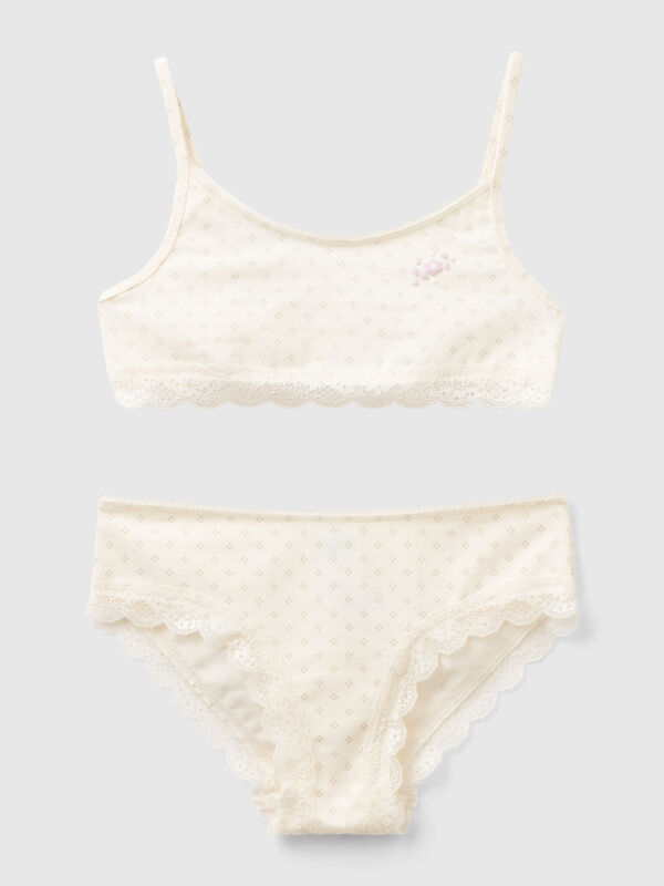 Ensemble top et slip mini-motif