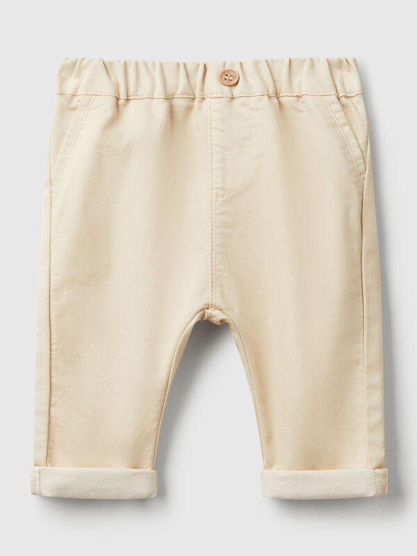 Hose aus Stretch-Baumwollmischung Newborn
