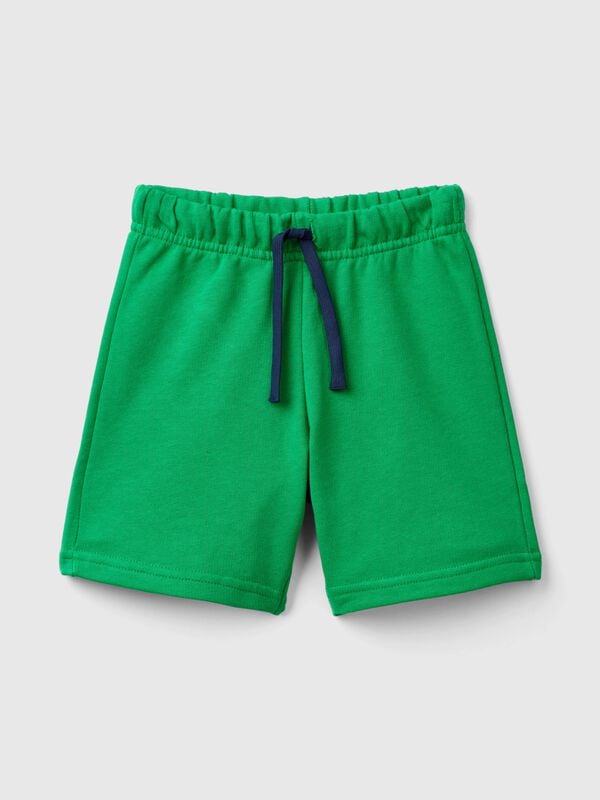 Bermudashorts aus reinem Baumwollfleece Jungen