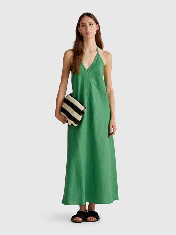 Robe longue en pur lin Femme